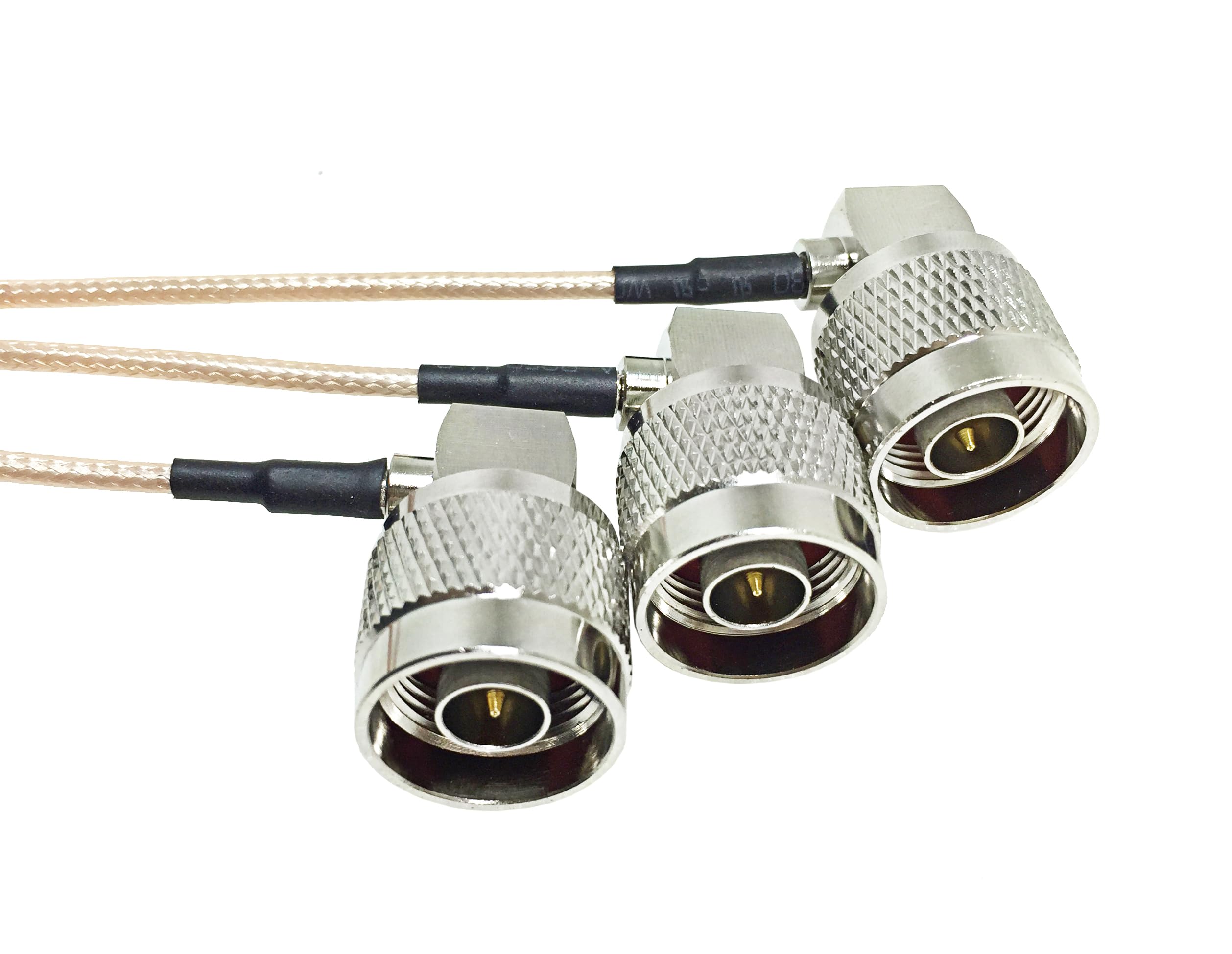 3 adaptadores de enchufe RG316 de cable coaxial para red inalámbrica y videovigilancia (2 pies)