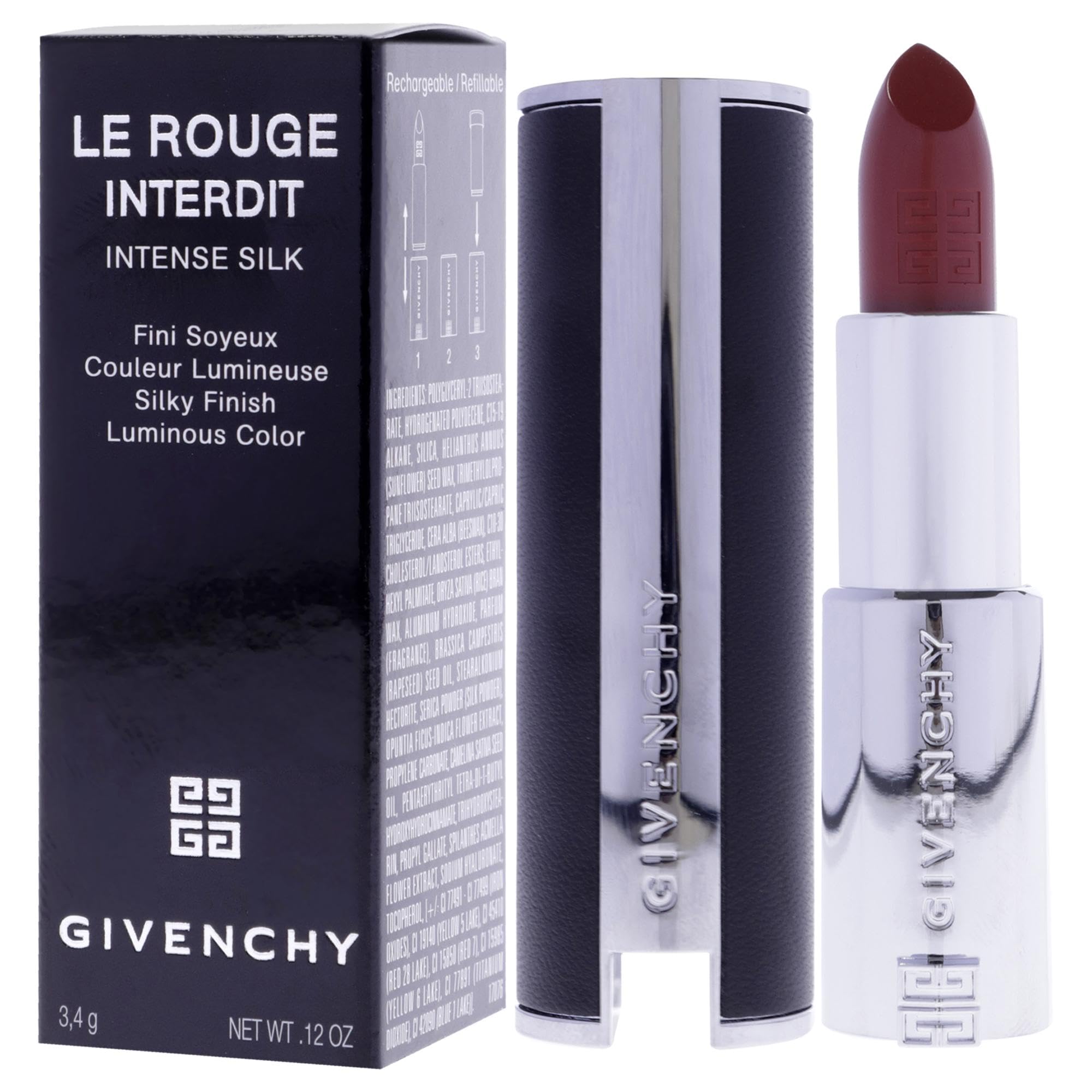 Amazon.com : Le Rouge Interdit Intense Silk Lipstick - N333 L