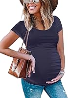 Vista 6 de Peauty Women's Maternity Side Ruched Shirts Salvia