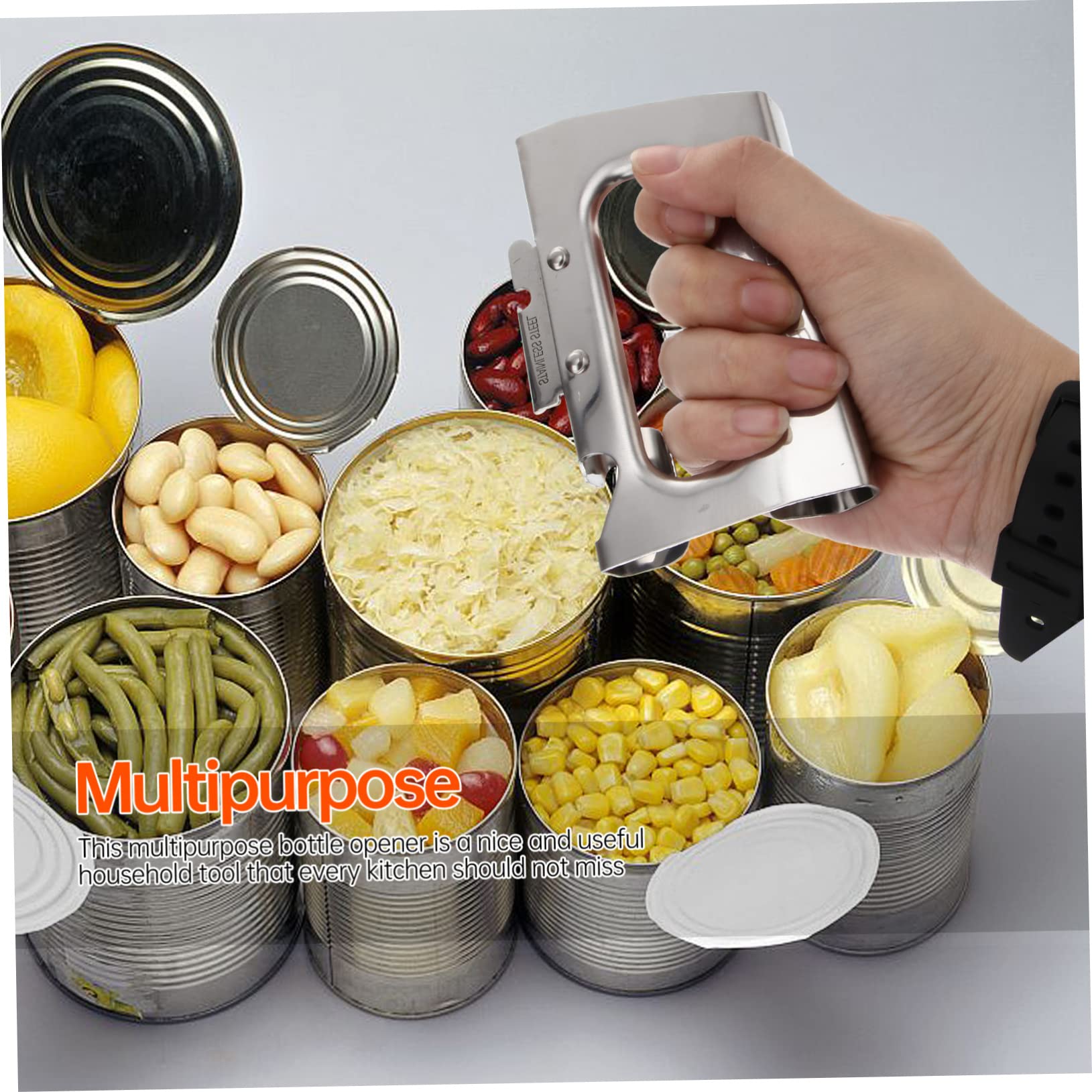 Alipis 3pezzi Apriscatole Multifunzionale Inossidabile Apribottiglie e Apriscatole Portatile Per Ristoranti e Attività All Design e Utensile Per e