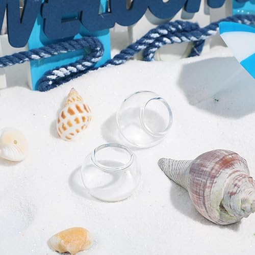 Miniatura 7 de NUOBESTY 2 cuencos de pescado en miniatura, casa de muñecas, cuenco de pez de colores vacío, cuenco de vidrio 112 para casa de muñecas para adornos