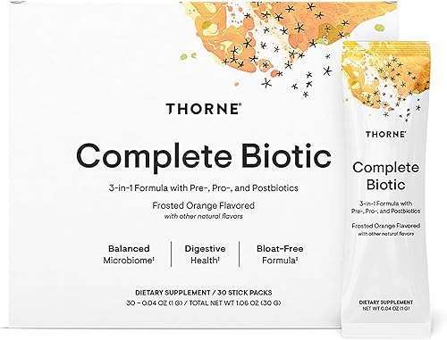 THORNE - Biótico completo - Probiótico, prebiótico y postbiótico para mujeres, hombres y niños - Apoya la salud intestinal, digestiva e