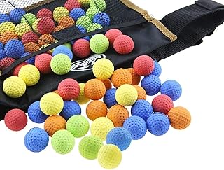 Dawa Black Nerf Rival Ball Pocket with 80 Rounds Bulk Refill Ammo Bullet Balls Replacement for Nerf Rival Artemis for Nerf Rival Khaos