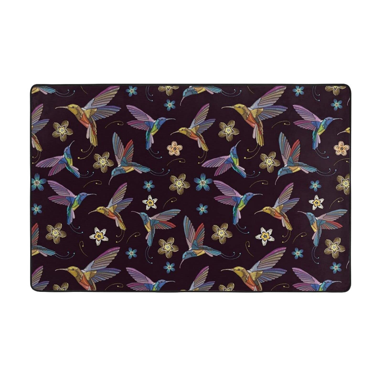 Tapis lavable et antidérapant avec motif oiseau pour décoration de cuisine moderne
