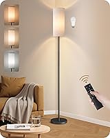 Vista 39 de Juego de 2 lámparas de pie regulables para sala de estar con 2 controles remotos e interruptor de pie, lámpara de pie moderna de 64.4 pulgadas