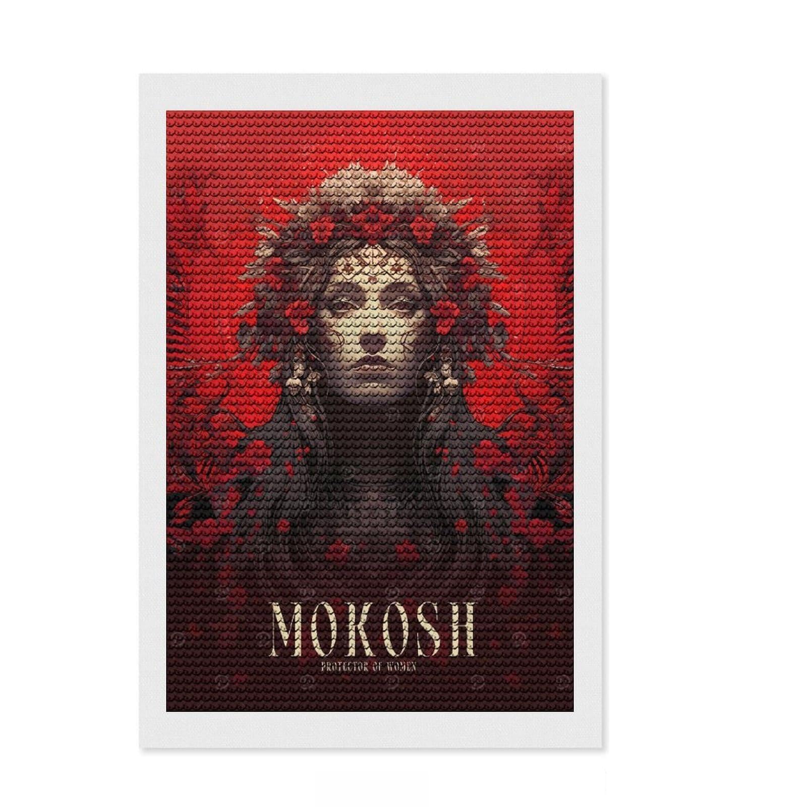 Junmoney Mokosh Portrait Full Drill Diamond Painting Kit 8"x12", for Teens, Boho Decor, Good for Quiet Evenings, Thoughtful Handmade Gift