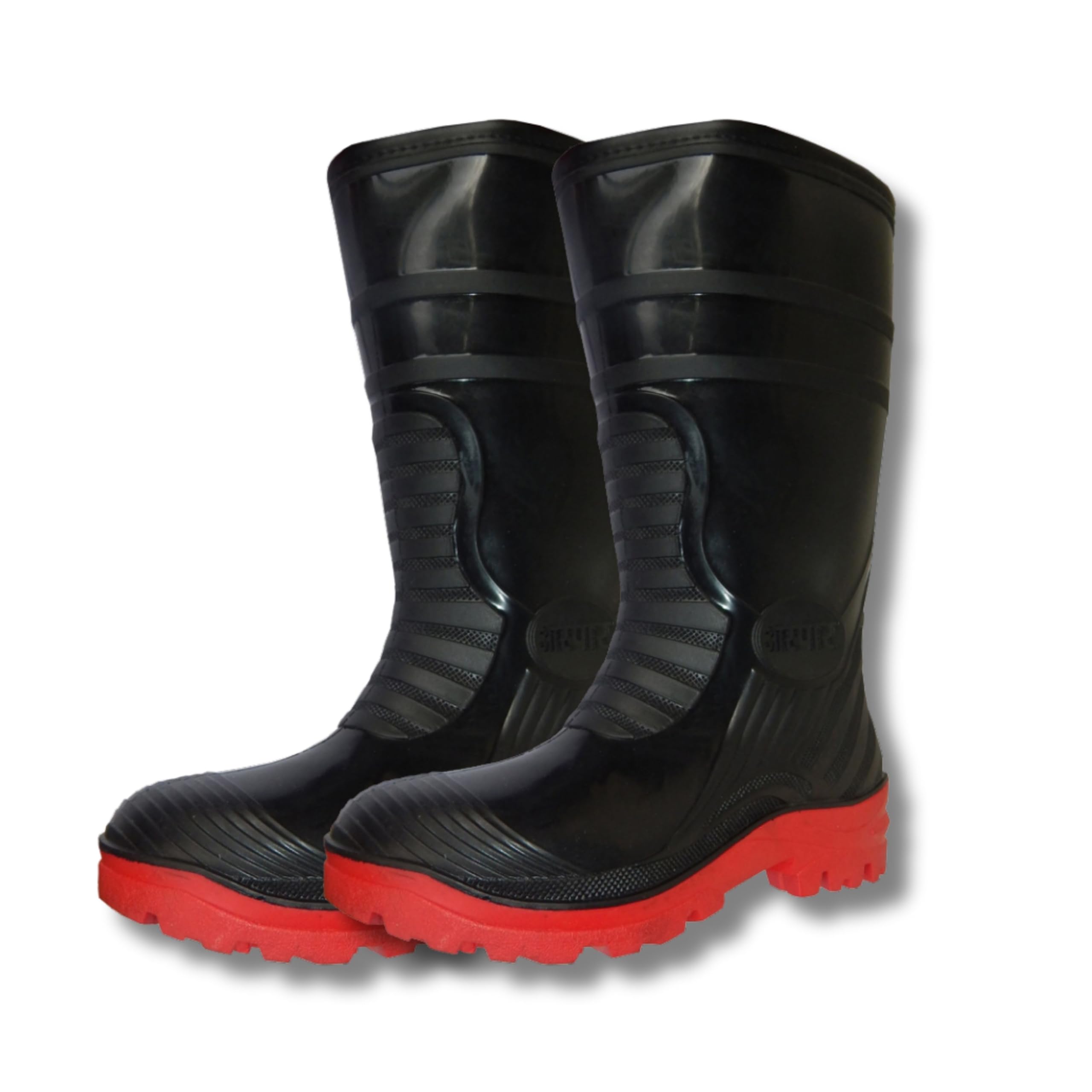 Efficacy Aarpar Safety Gumboot 13.5 Inch Long Boot Safety Toe For Rainy Season Forming Industrial Water Proof Red Sole Size 9