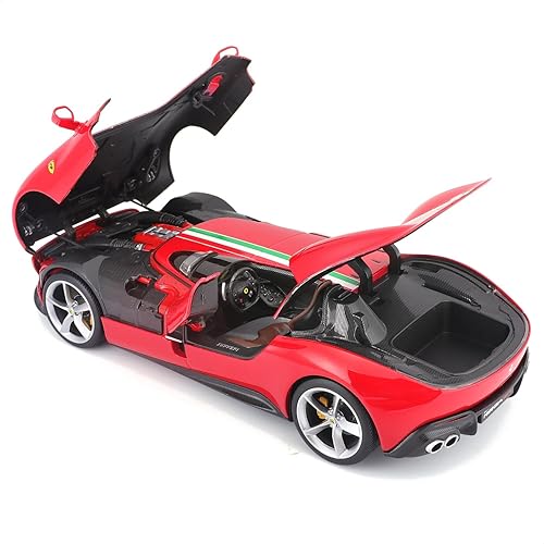 Miniatura 3 de Bburago Ferrari Signature Monza SP-1 Super Car – Escala 1:18 – Increíblemente detallada réplica de vehículo coleccionable fundido a presión, rojo