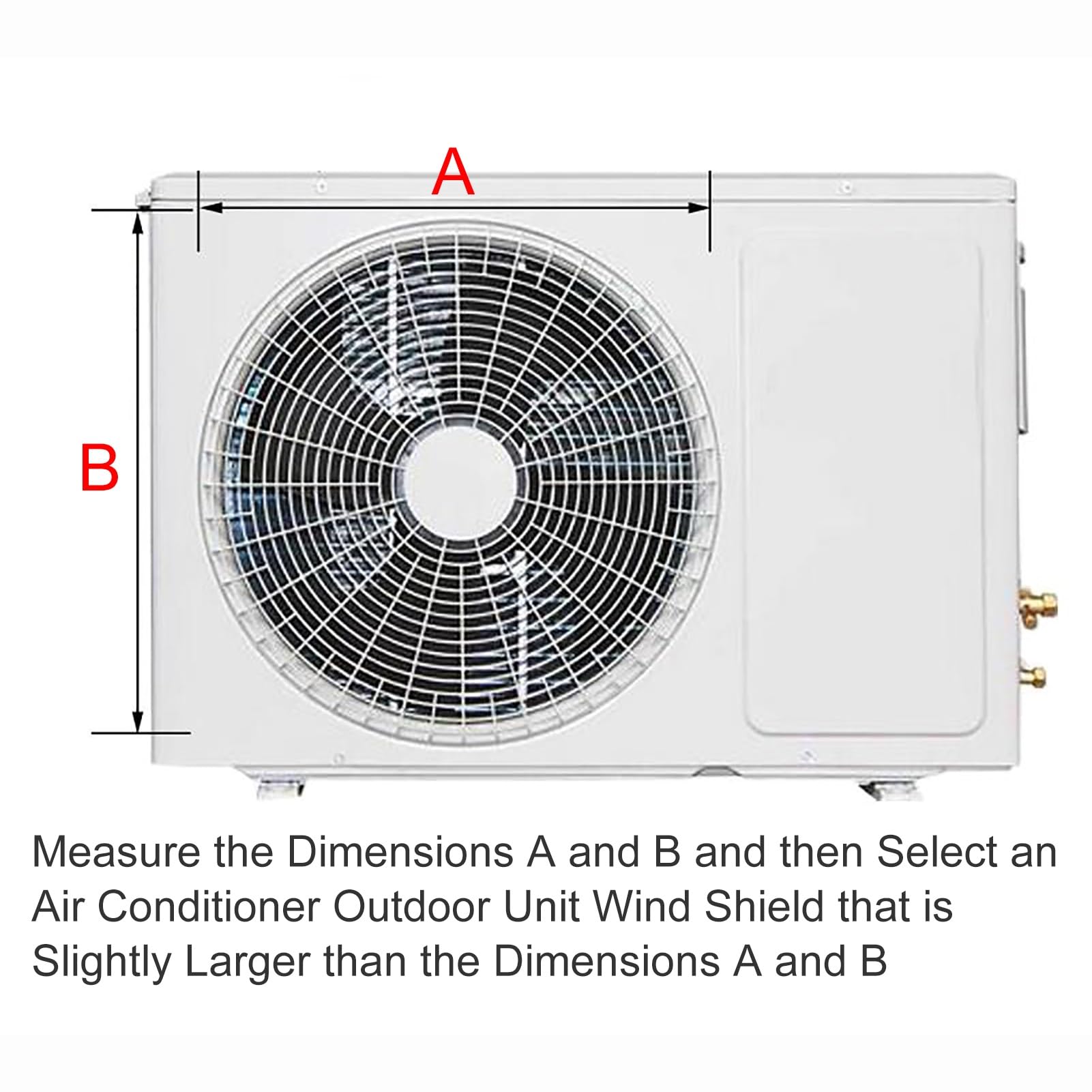 Air r forAC Unit - Desviador de viento de metal de 50,8 cm, eficiencia energética, resistente a la intemperie, refrigeración para el hogar