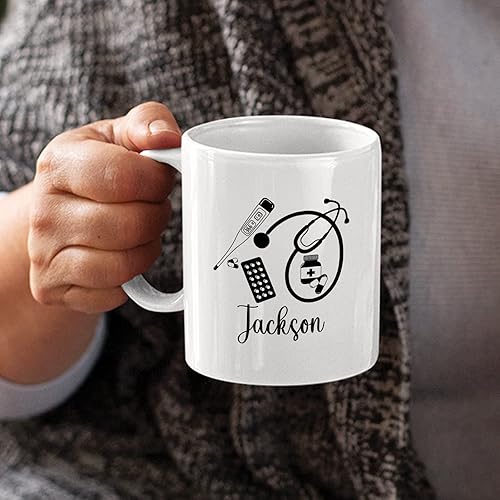 Miniatura 53 de Tazas personalizadas del mejor médico del mundo, tazas de café personalizadas con nombre, tazas de té personalizadas para médico, regalos de Taza