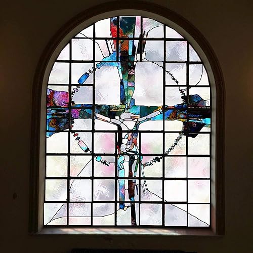 Miniatura 1 de Película de privacidad para ventana de iglesia de Jesús, vidrieras esmeriladas, calcomanías decorativas para ventanas, bloqueo UV, control de calor,