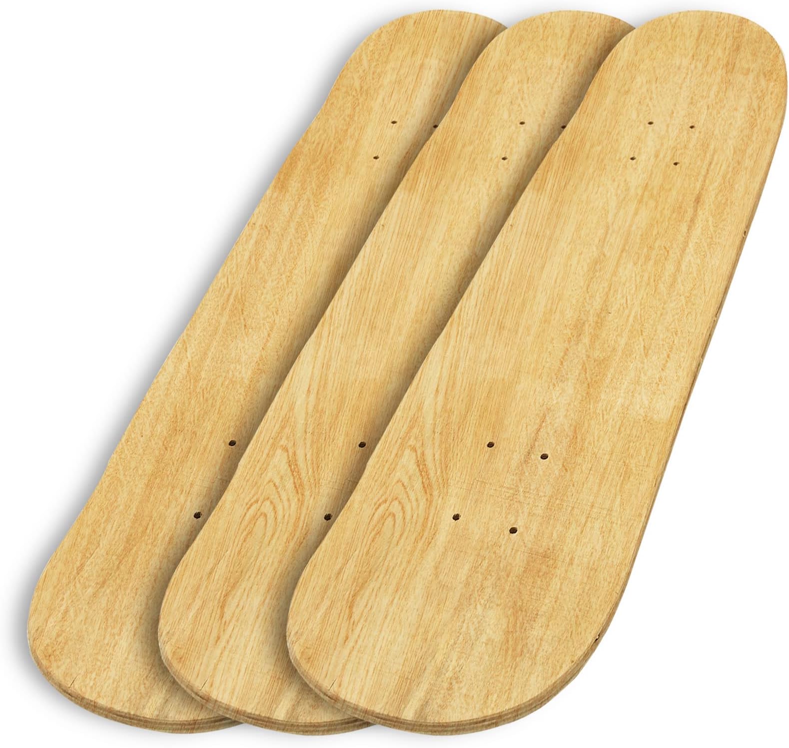 - 31"x 8" Blank Skateboard Decks,Natural,7-Layer Maple Double Tail Skateboard, Great for Replacement,Art Painting and Home Decor