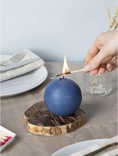 Miniatura 10 de CANDWAX Juego de 3 velas redondas de 3 pulgadas, decoración perfecta para decoración de bodas y velas románticas, velas sin perfume de larga