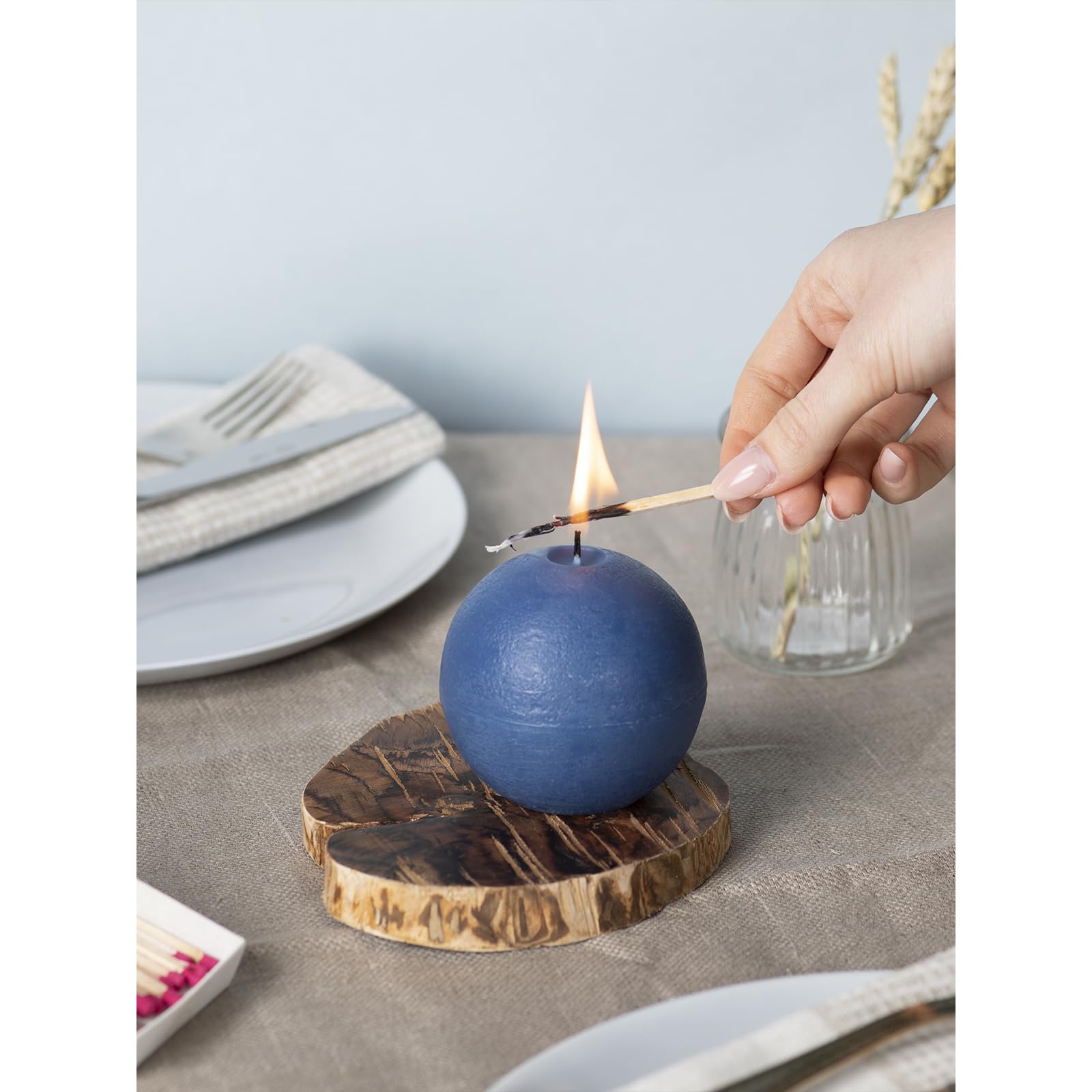ball キャンドル Amazon.com: CANDWAX Candle Set of 3 Round Candles 3 Inch - Perfect