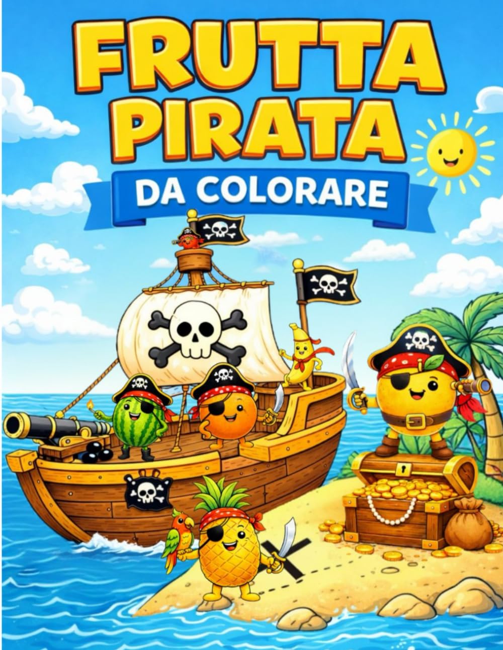 Frutta Pirata da Colorare: Avventure da colorare tra pirati e tesori