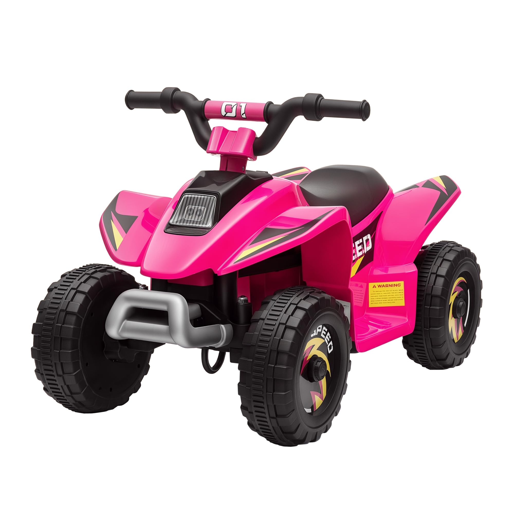 HOMCOM Elektryczny Quad dla dzieci 18-36 miesięcy, 6 V, akumulator z przednim i tylnym biegiem Maks. obciążenie 20 kg 72 x 40 x 45,5 cm różowy