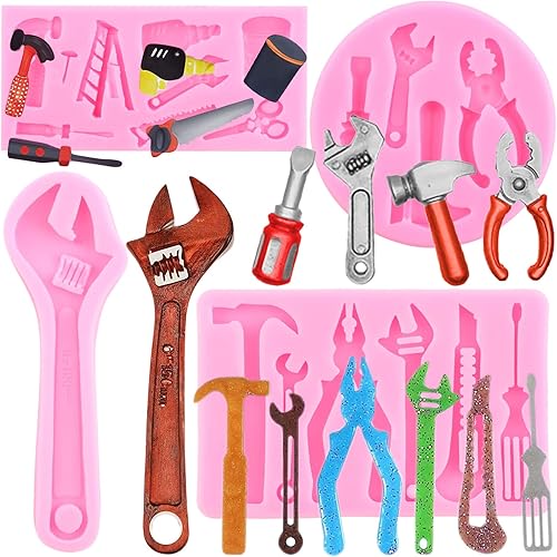 ZiXiang Herramientas de construcción, moldes de silicona para fondant, herramientas manuales, molde de chocolate para decoración de pasteles,