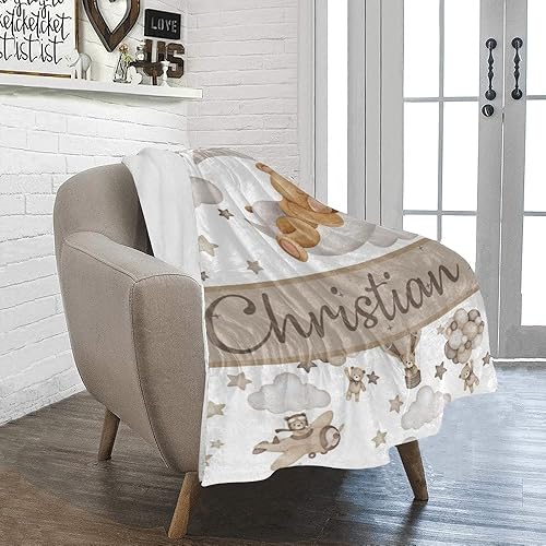 Miniatura 3 de Manta de bebé personalizada con nombre, manta personalizada con nombre para adultos, manta de bebé con nombre para niños y niñas, el mejor regalo