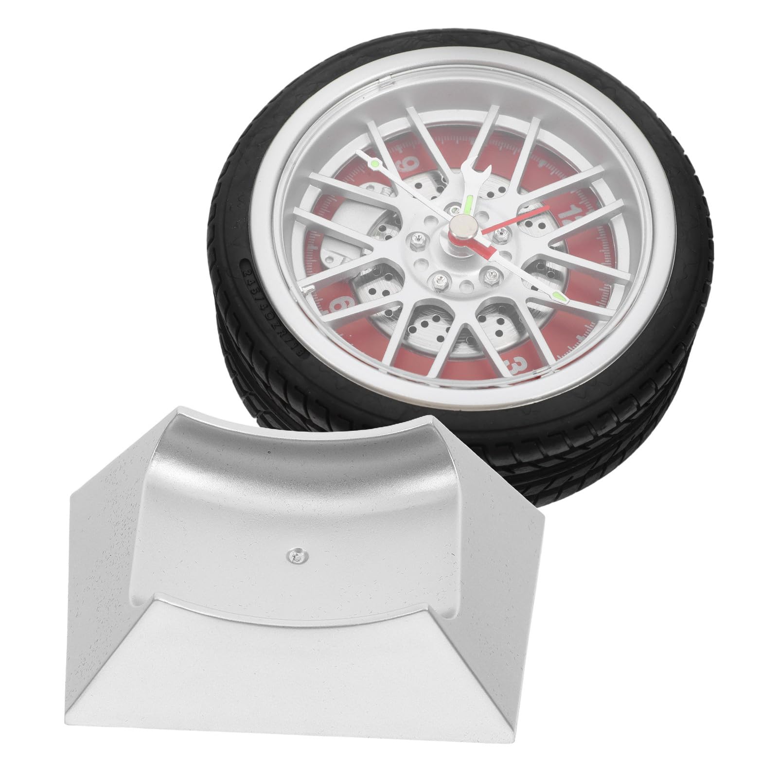 Reloj de escritorio con movimiento de cuarzo preciso KICHOUSE forma de neumático coche base ABS