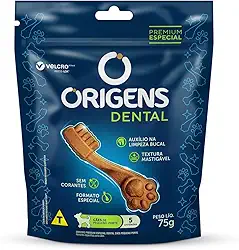Petisco Origens Dental Porte Pequenos 75g Limpeza dos Dentes