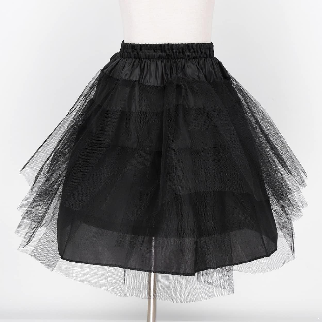Girls 3 Layers Petticoat Tutu Skirt Net Underskirt Crinoline Pettiskirt for Flower Girl Wedding Dress
