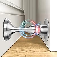 Vista 21 de Crosize Topes magnéticos para puerta, paquete de 4, topes de puerta de acero inoxidable para montaje en pared y piso, soporte de puerta mantiene