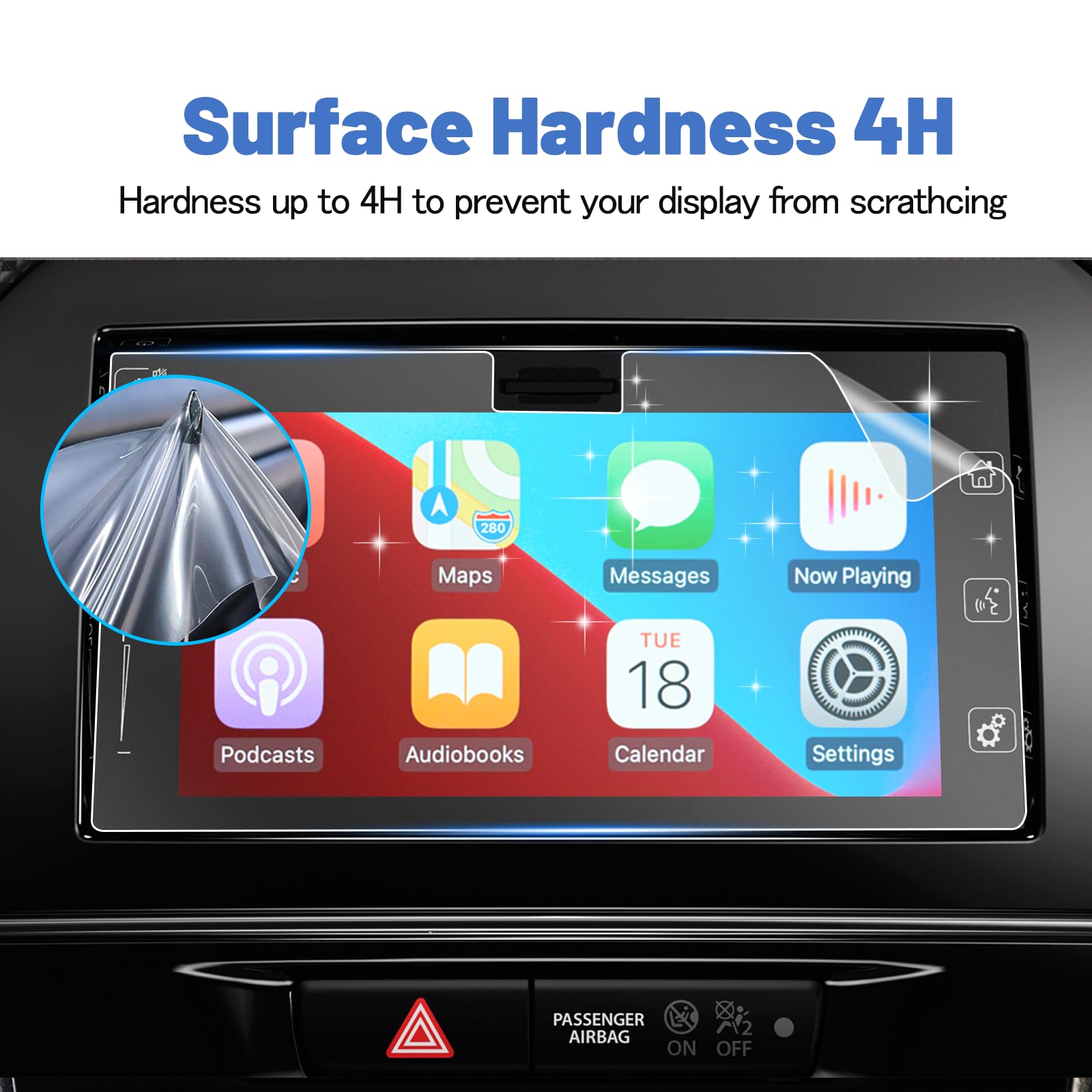 SHAOHAO [2 Stück Kompatibel Mit Suzuki Swift AOL/Vitara 2024 2025 2026 9 Zoll Auto-Navigationsschutzfolie GPS PET Schutzfolie Kratzfest 4H PET Suzuki Swift Zubehör Suzuki Vitara Zubehör