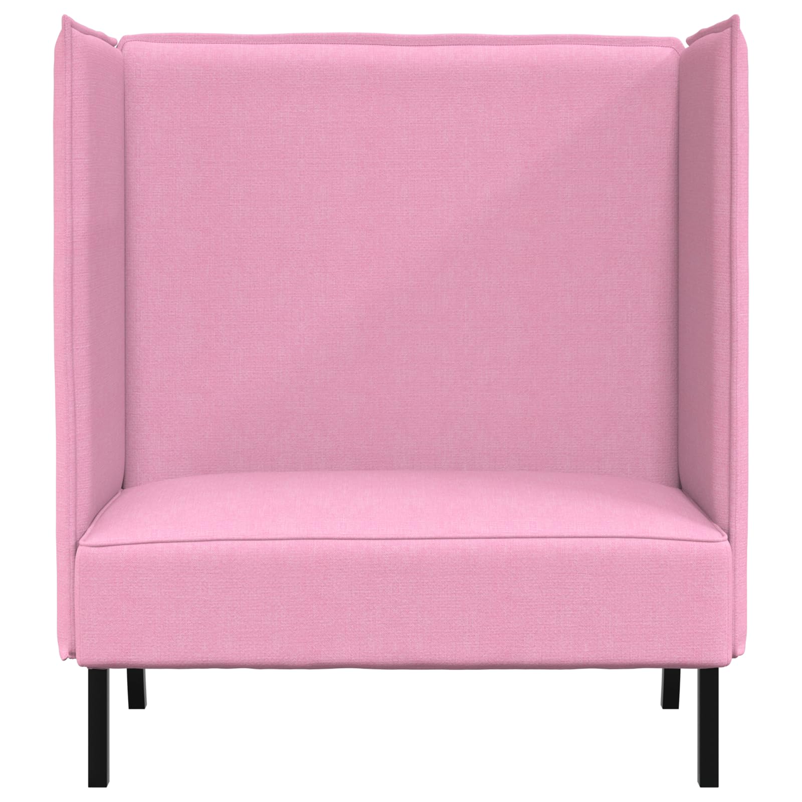 Nowoczesna sofa narożna w kolorze różowym z ergonomicznym podparciem i tapicerką skrzyniową do salonu i biura, kompaktowa 109 cm, wytrzymała i łatwa w utrzymaniu
