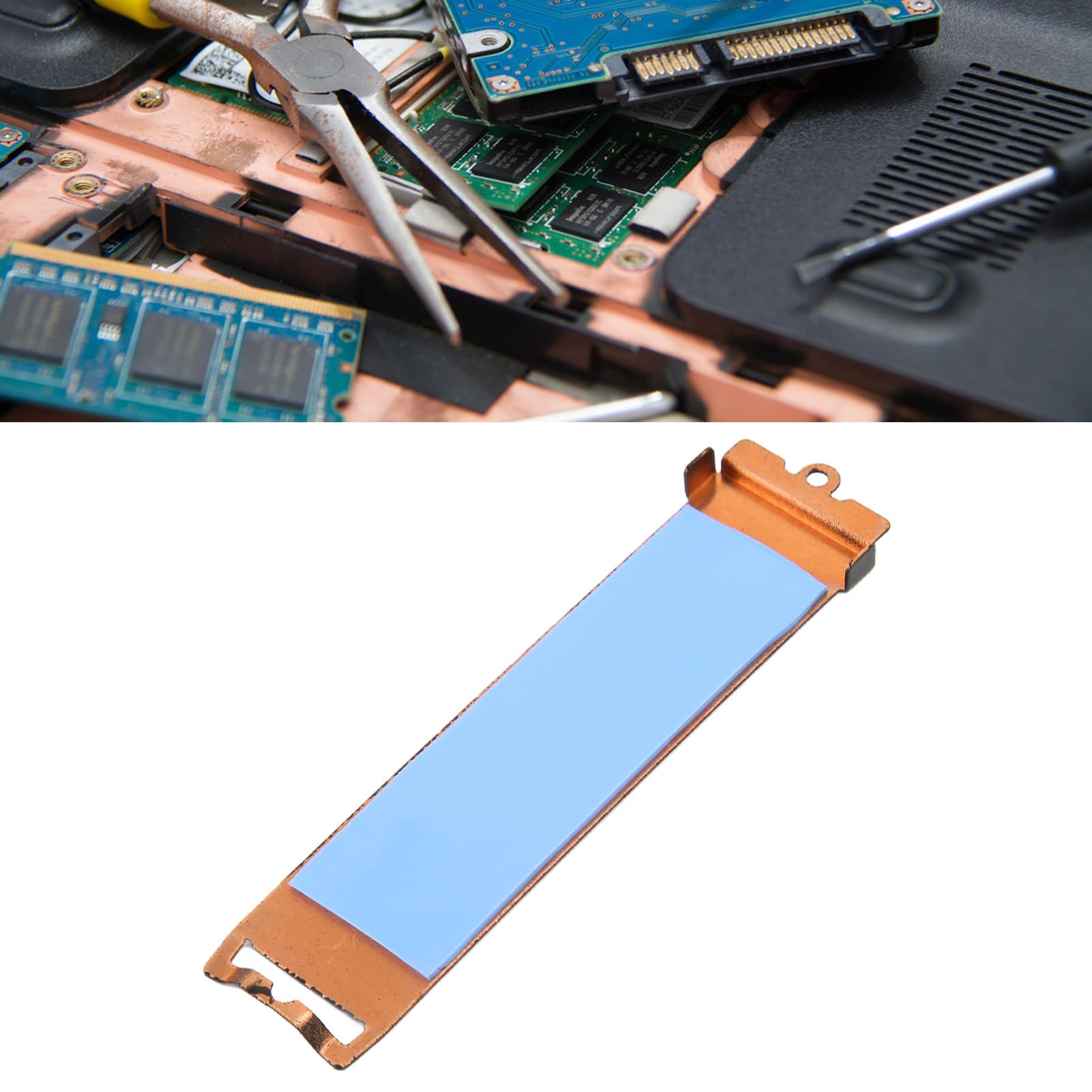 Osłona Radiatora M.2 SSD, Nvme M.2 NGFF 2280 SSD Dysk Twardy Osłona Rozpraszająca Ciepło Podkładka Termiczna do Laptopów M16 R1 K3RRF 0K3RRF 2280