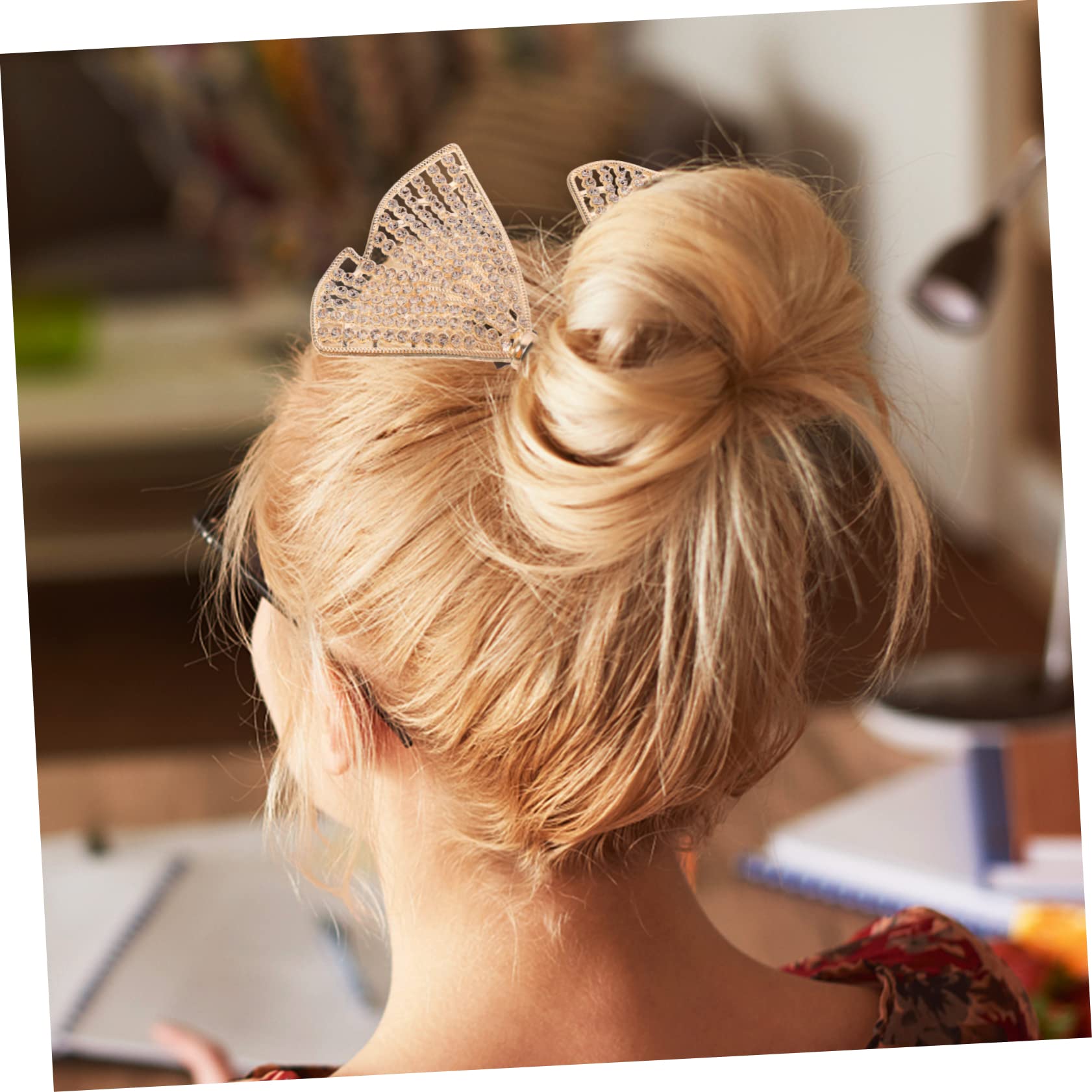 DOITOOL 4stücke Fashion Hair Bun Maker Mit Glitzersteinen Eleganter Haarbunner Für Duttfrisuren Einfach Zu Bedienen Für Jeden Anlass Als Für Frauen Und Mädchen