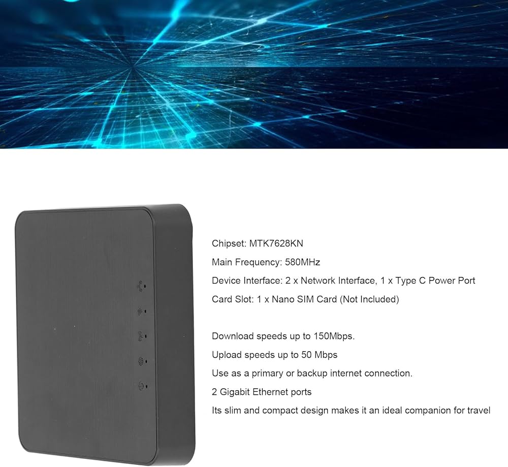 Amazon.com : 4G LTE Router, 2 Gigabit Ethernet Ports Ultra Compact