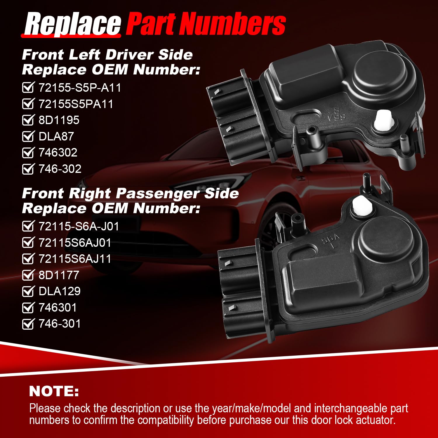 左運転席側パワードアロックアクチュエーター、エレメントオデッセイ
