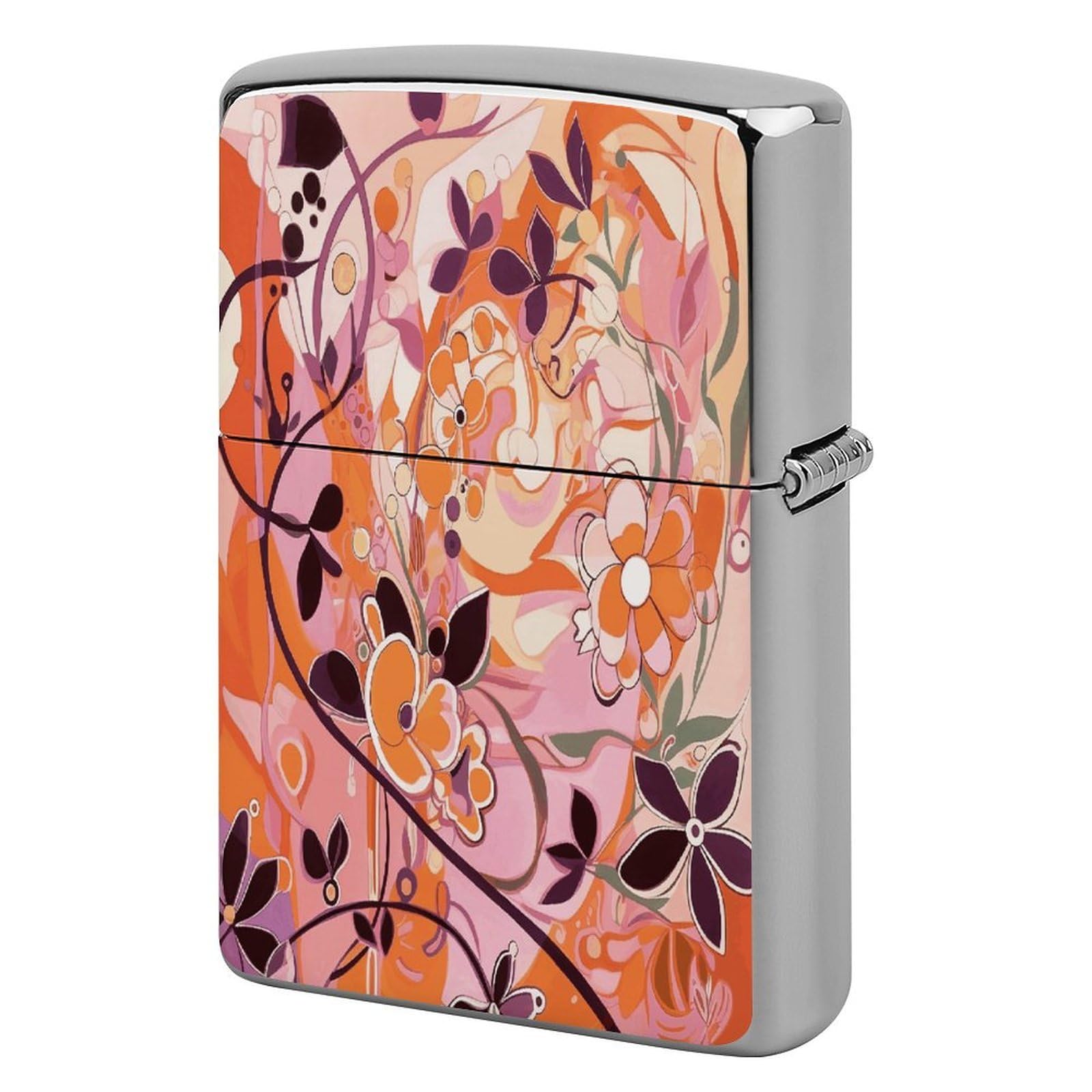 Fodpand Style Floral Pattern Metal Lighter Case Cover Lighter Sleeve