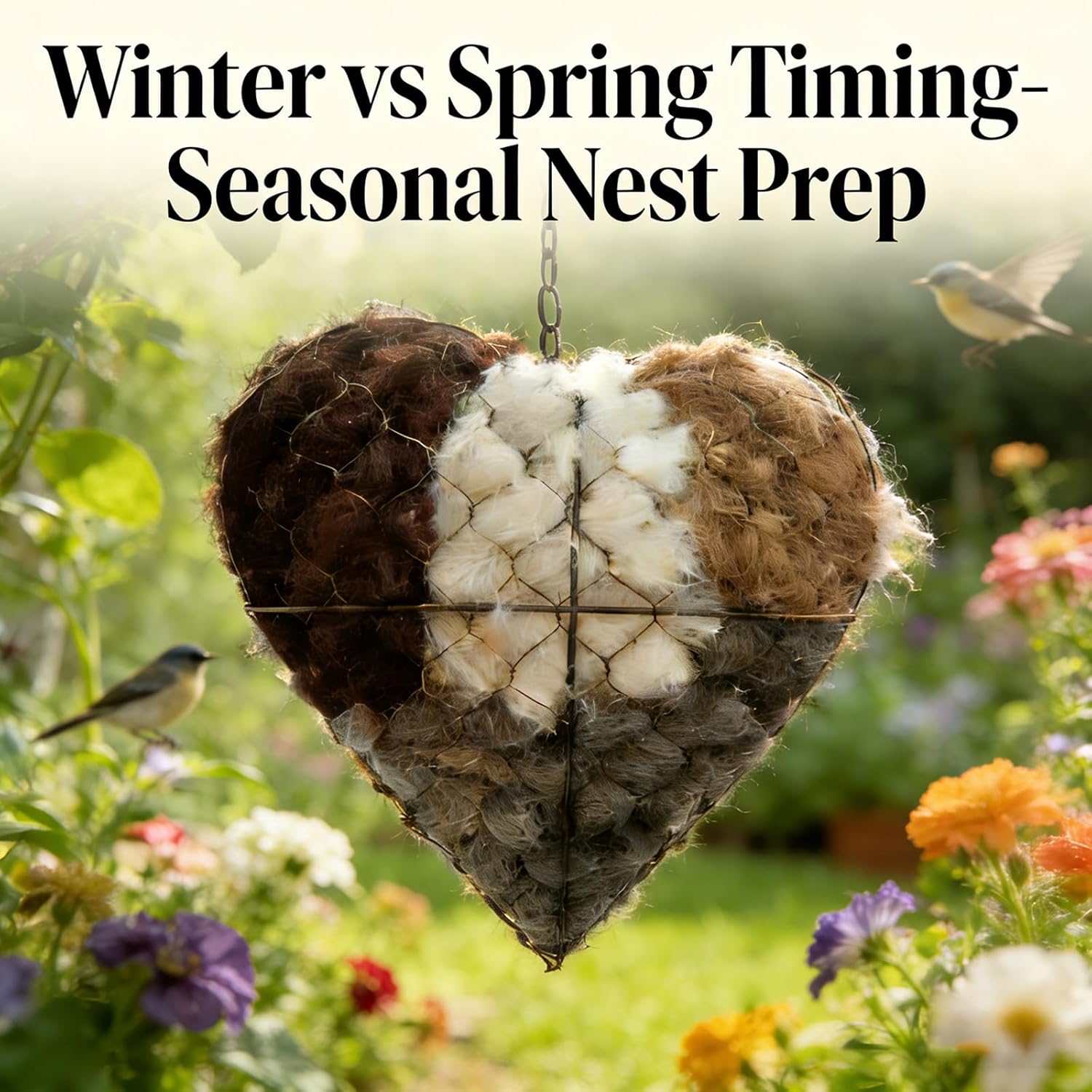 天然繊維ハート形鉄鳥の巣手作り詰め替えネストハート庭野生動物生息地庭の装飾ハチドリの巣の家