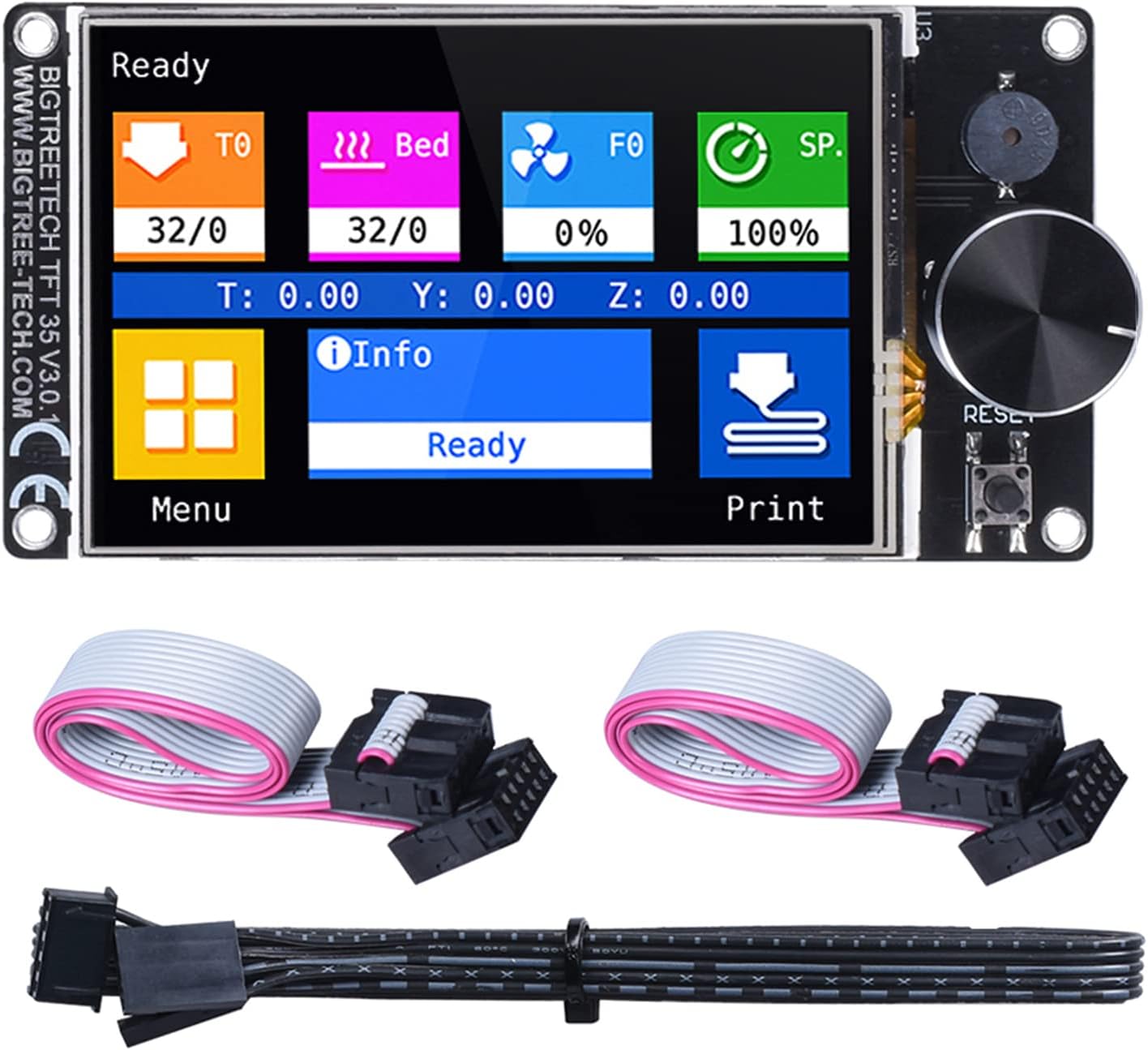 BIGTREETECH TFT35 V3.0.1 Touch Screen Display with Two Working Modes Smart Controller Panel Compatible with LCD12864 WiFi for Octopus V1.1/ SKR V1.4 Turbo/SKR 3/Manta M4P/M5P SKR 3 Ender 3 3D Printer
