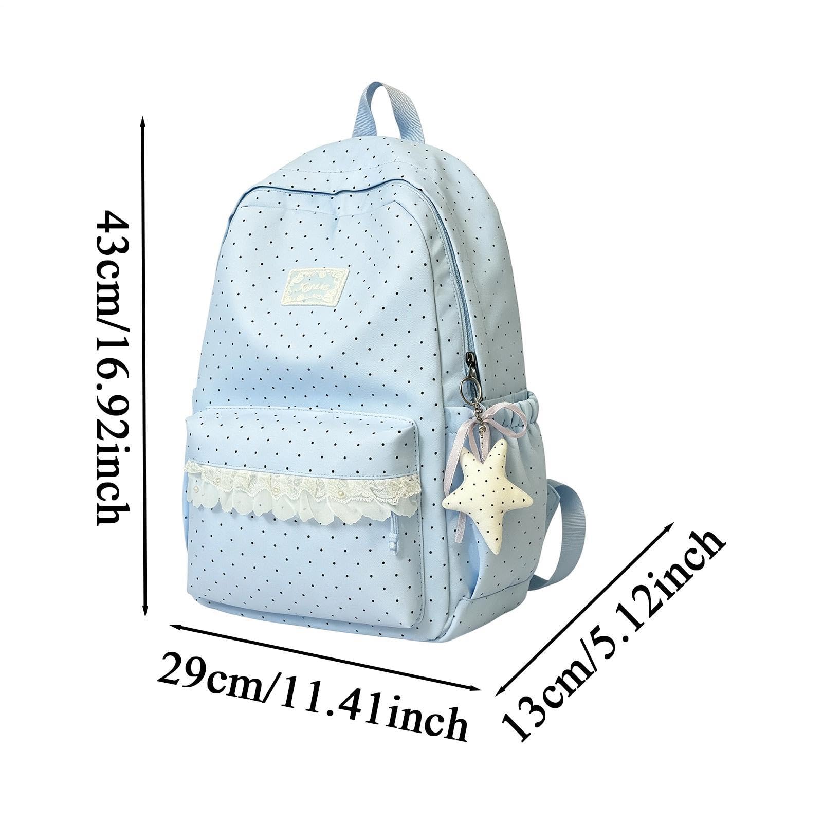Generico Zaino Aesthetic Zaino scolastico in pizzo capiente e leggero | Zaino Scuola Ragazza Per La Scuola, Zoo, Attività, Feste, Spuntini, Giocattoli, , Giardino, Campeggio E Picnic