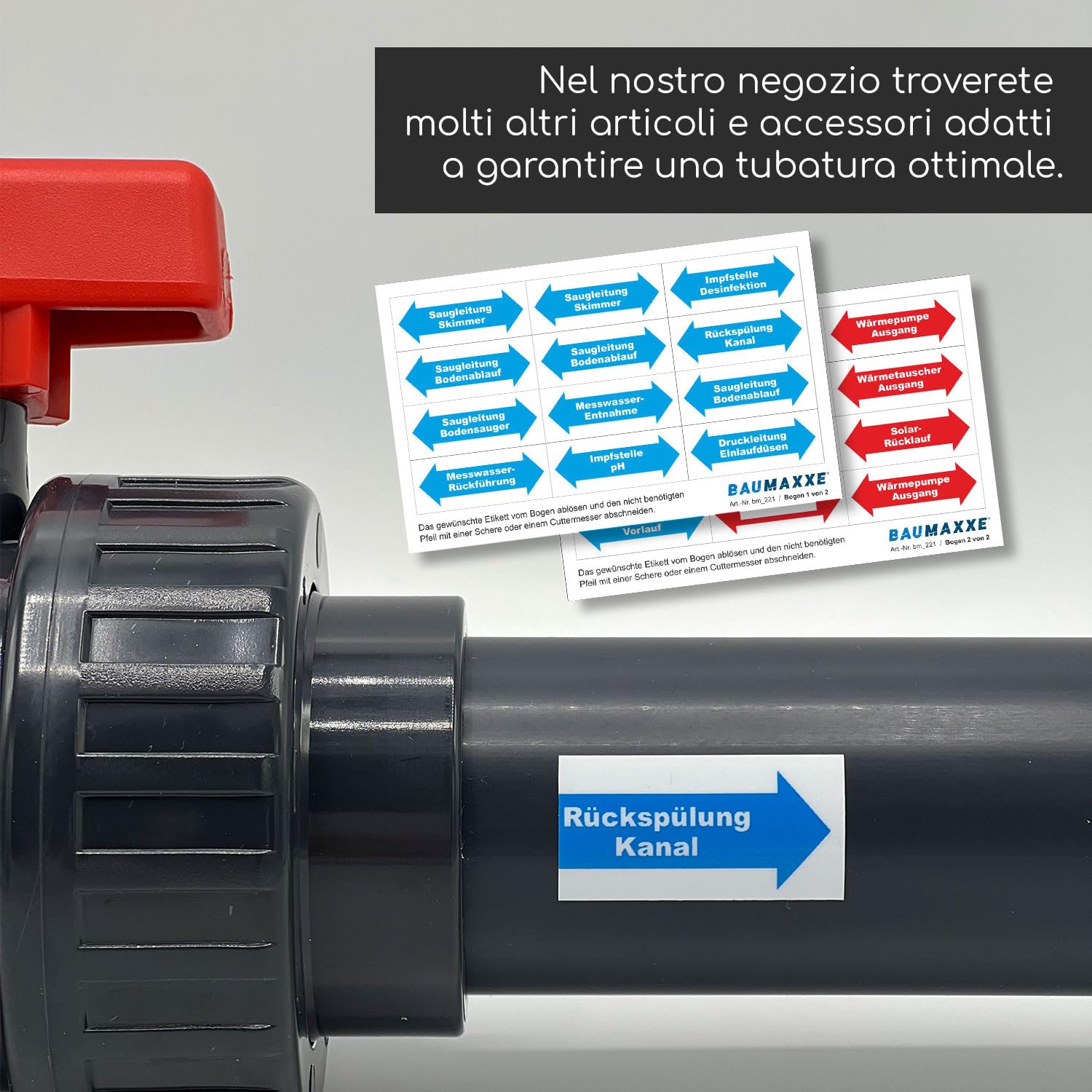 Rubinetto di scarico in polipropilene con filettatura esterna, 1