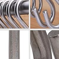 Vista 5 de Axe Sickle 12 ganchos en S de 2.3 pulgadas de acero inoxidable 304 para colgar productos o artículos, accesorios de cadena