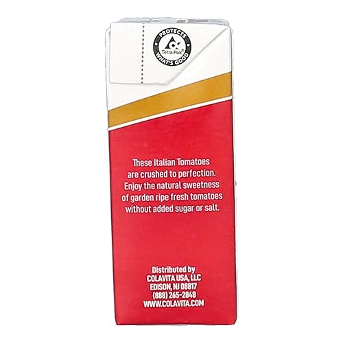 Vista 19 de COLAVITA Tomates triturados italianos, caja de recreación Tetra, embalaje sostenible, 13.76 onzas (paquete de 16)