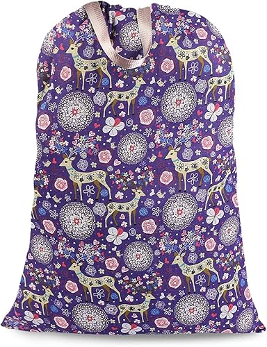 Sanlykate Bolsa de lavandería extra grande con cierre de cordón y asa, 28 x 40 pulgadas, bolsa de ropa sucia de viaje resistente para lavandería y