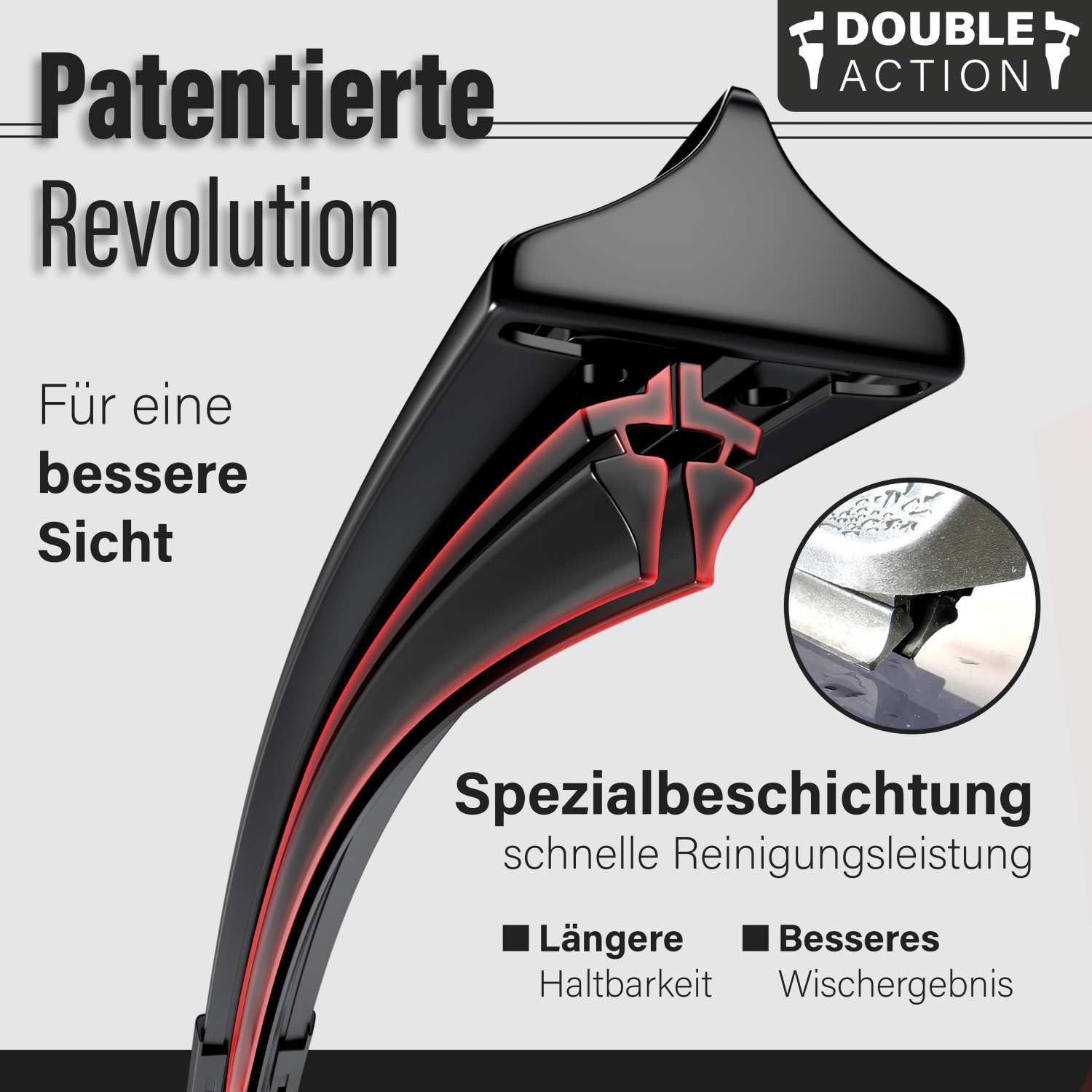 Set tergicristallo a doppia azione per parabrezza - compatibile con Hyundai Tucson anno 06/15 - lunghezza: 650mm/400mm