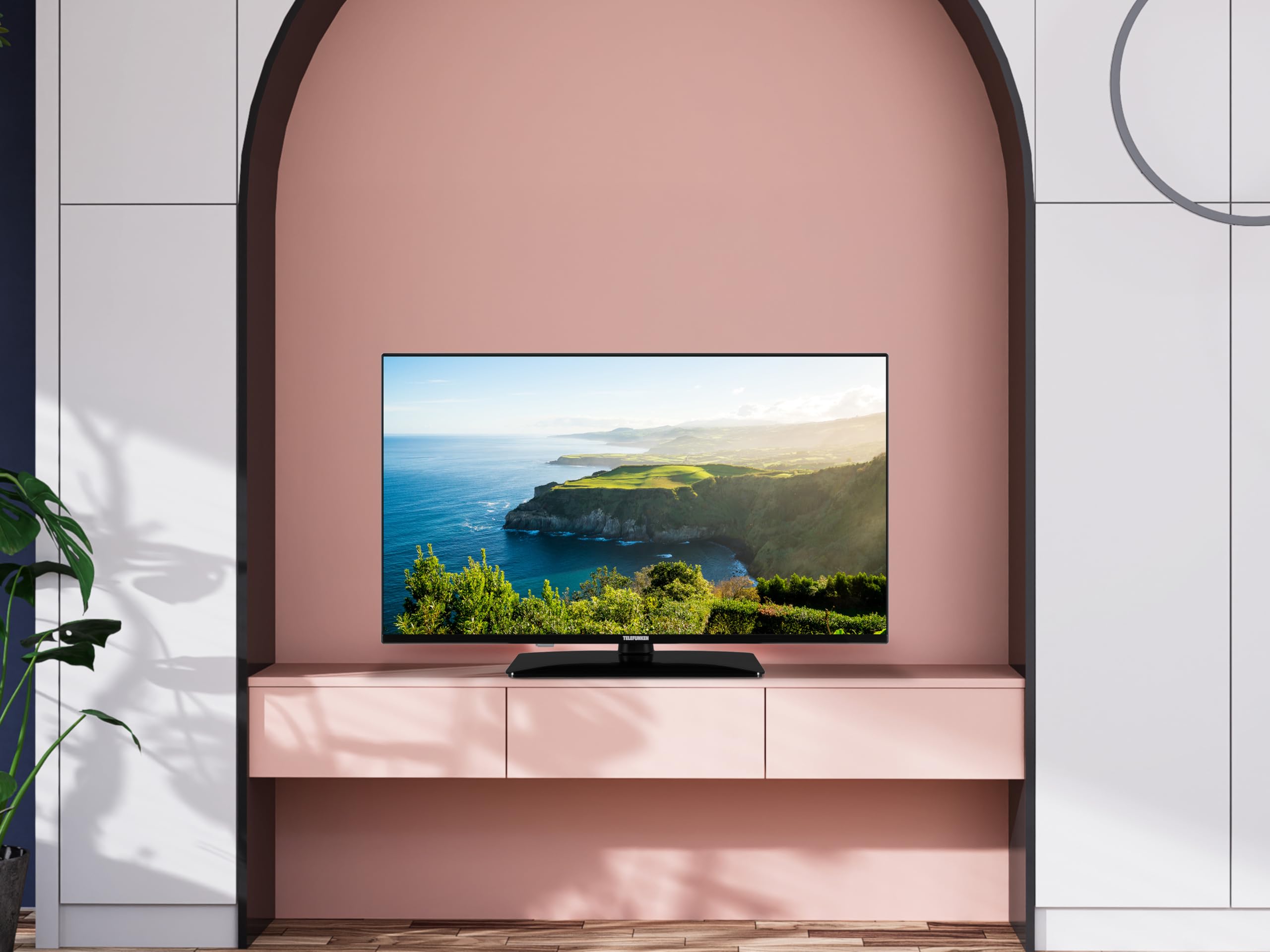 TELEFUNKEN 2025 Smart TV 40" Full HD TE40750B49V4DAZ, TV LED 40 Pollici con Google Assistant Integrato, Compatibile con Google Home, Digitale DVB-T2, Dolby Vision HDR10, Android TV, Dolby Audio