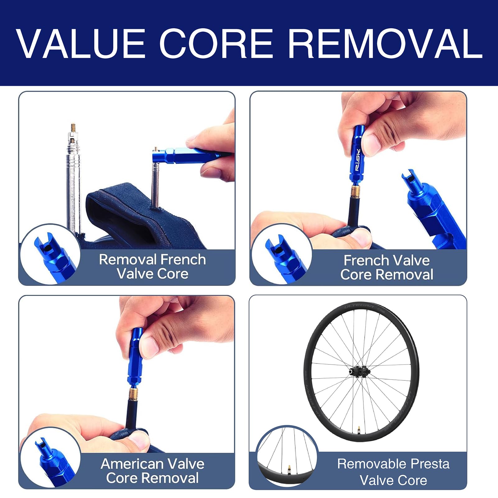4 Pièces Presta Valve Cores Obus Valve 2 Pièce Outil de Demonte Obus Valve Noyau de Valve D'insertion de Vélo pour la Réparation - Auto 4 Pièces Presta Valve Cores Obus Valve 2 Pièce Outil de Demonte Obus Valve Noyau de Valve D'insertion de Vélo pour la Réparation - Auto
