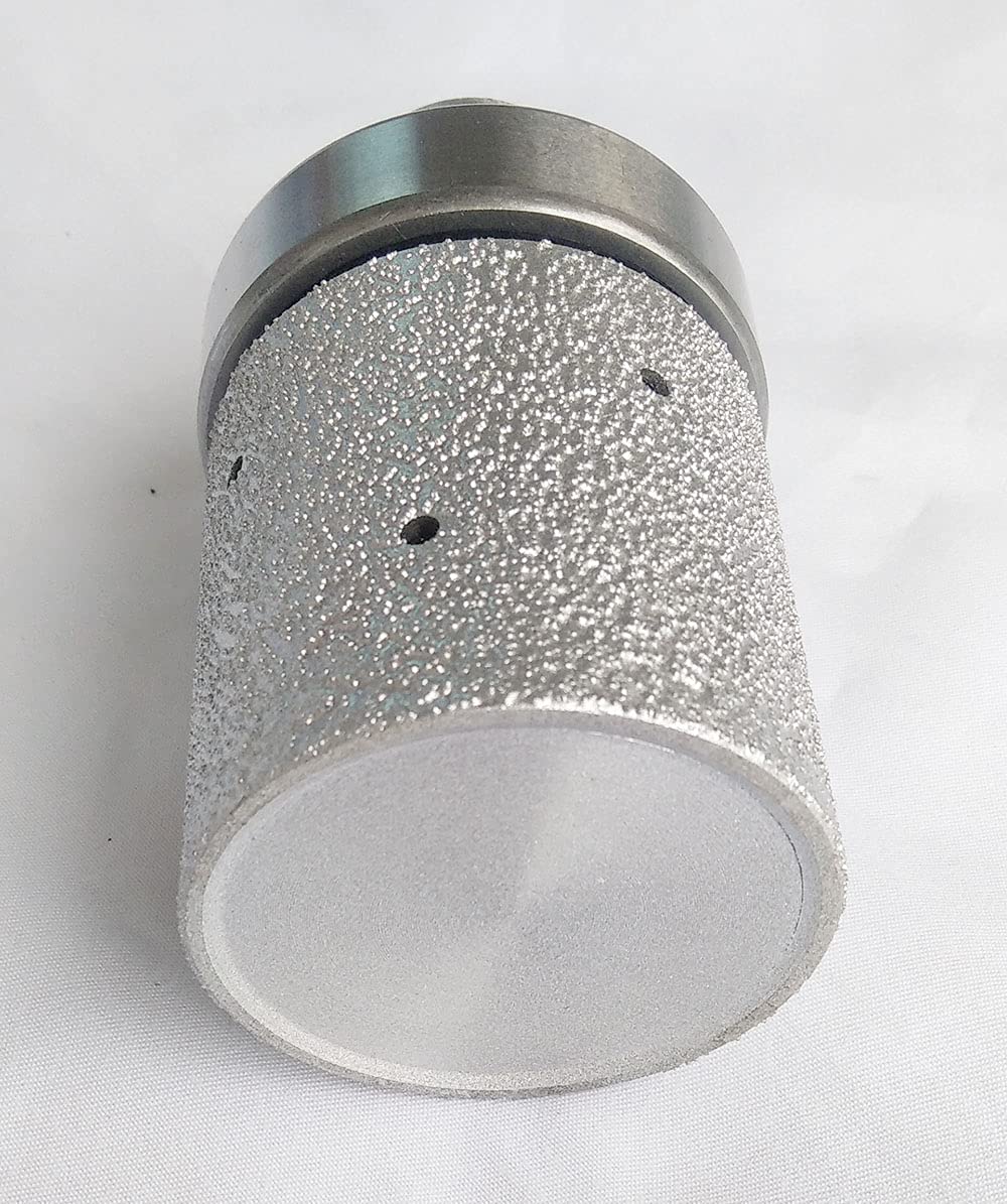 2 Inch Vacuum Brazed Diamond Grinding Sanding Drum Wheel Zero Tolerance with 58-11 Thread for Stone Sink Hole Edge, (2VBZTG)