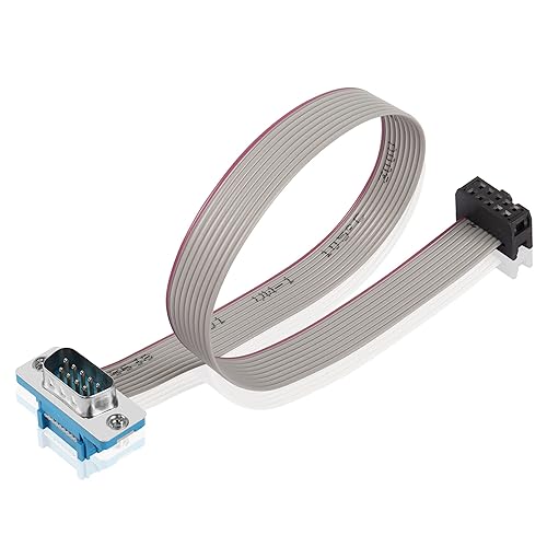 Miniatura 3 de PNGKNYOCN DB9 a 10-Pin IDC Serial Cable, RS232 Serial Macho a 10 Pin Placa Base Header Flat Ribbon Cable (1.0 ft)
