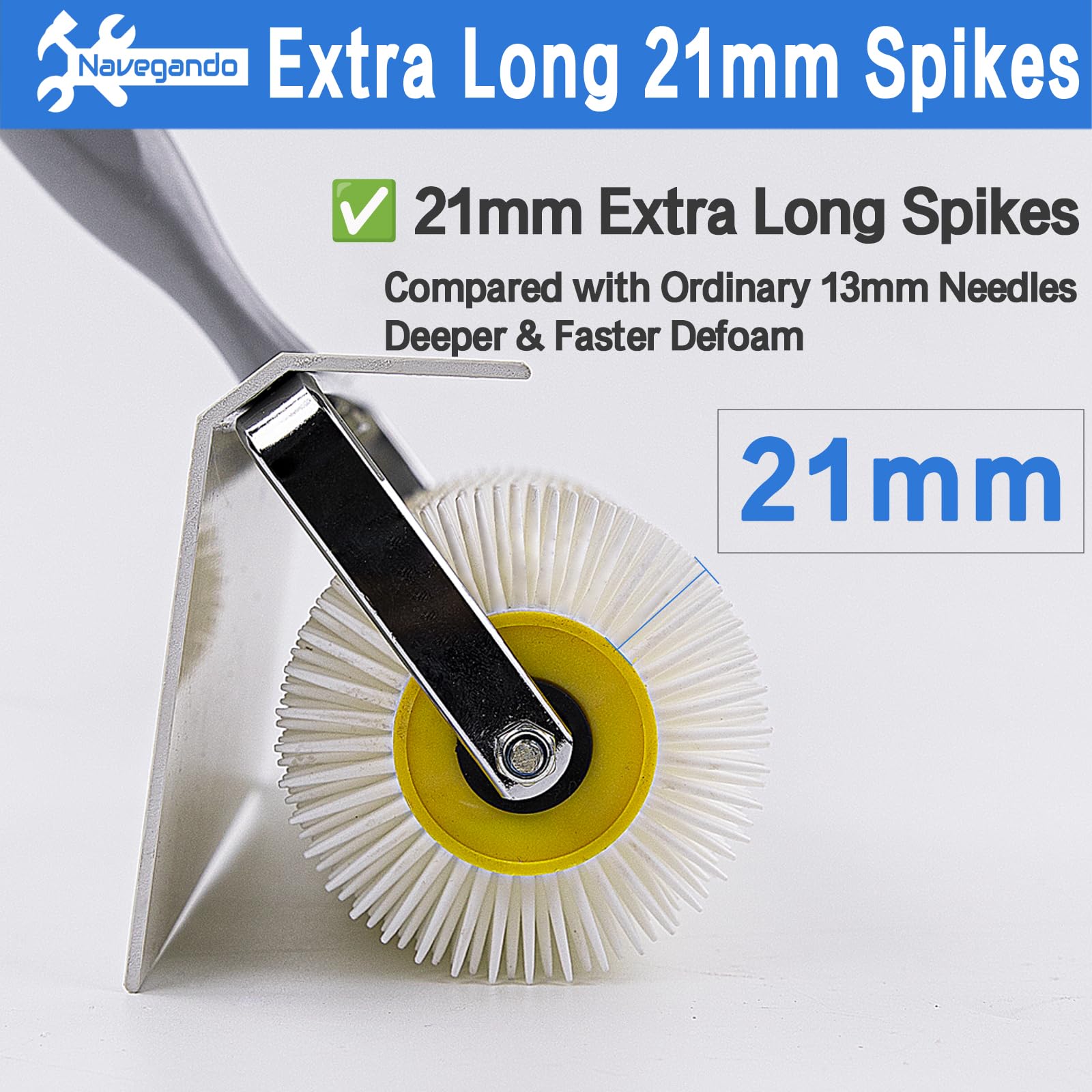 Navegando 25 cm Stachelrolle, 20 mm Nadel, selbstnivellierendes Bodendüse mit 14 mm Schraubenschlüssel