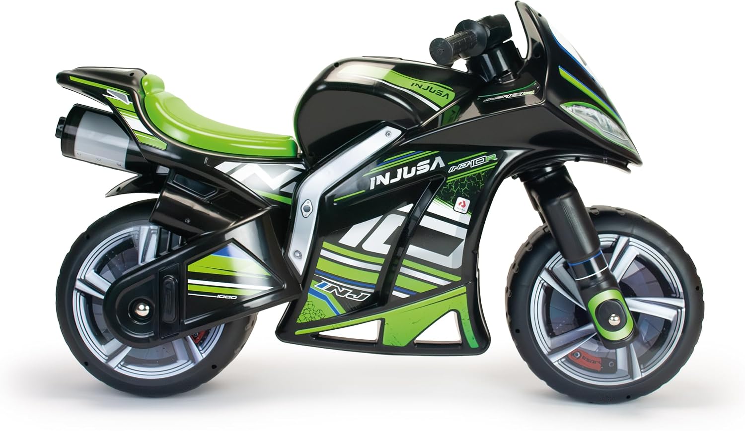 Jeździk Motocyklowy Dla Dzieci Winner XL Czarny Motorek Biegowy Dla Dzieci Od 4 Do 7 Lat Stabilny Sportowy i Bezpieczny Wyprodukowano w Hiszpanii - INJUSA