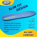 DOCTOR EXTRA SOFT All Day Comfort Triple Gel Trimmable Heel Support Insoles, Orthotic & Plantar Fasciitis, Breathable, Shock Absorption Cushion Sports Shoe Inserts for Men's Size 7-12 UK (Pack of 2) gallery image