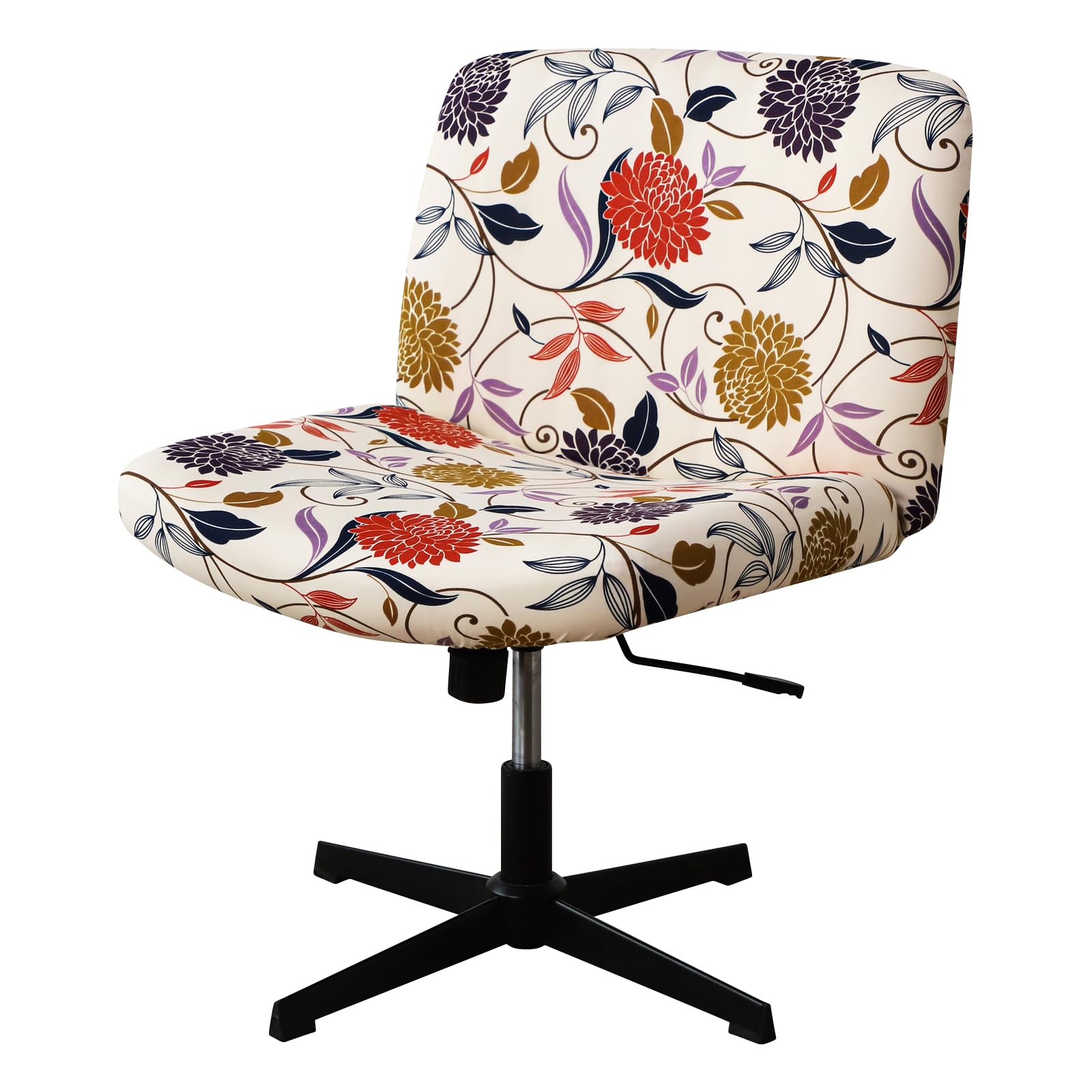 EVOLLER Criss Cross Chair Cover Armless Chair Slipcover Office Desk Chair Covers Printed Mid Back Wide Seat Accent Chair Covers for Computer Chairs