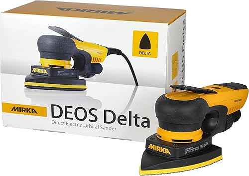Mirka DEOS Delta Direct - Lijadora orbital eléctrica triangular Delta Tool 663XCV 4 x 6 x 6 pulgadas órbita de 0.118in lijado sin polvo